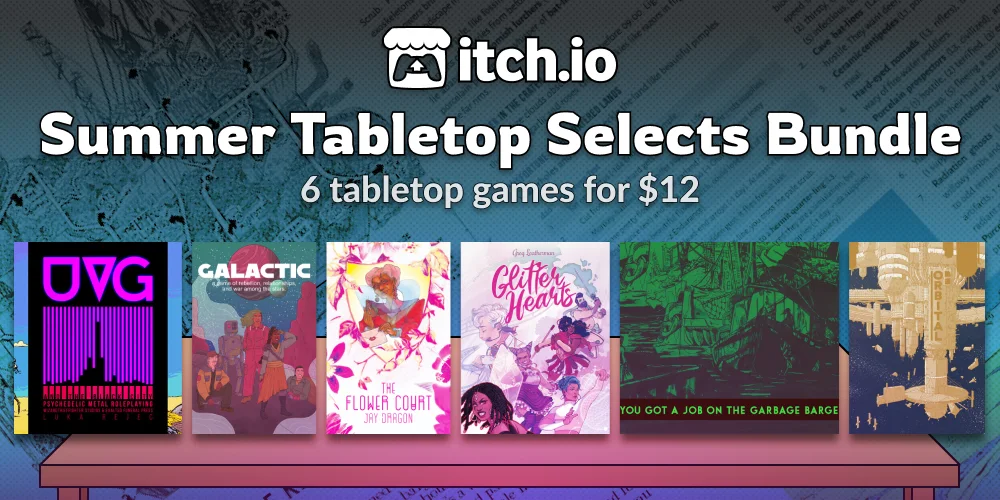 Announcing the itch.io Summer Sale and Tabletop Selects Bundle!