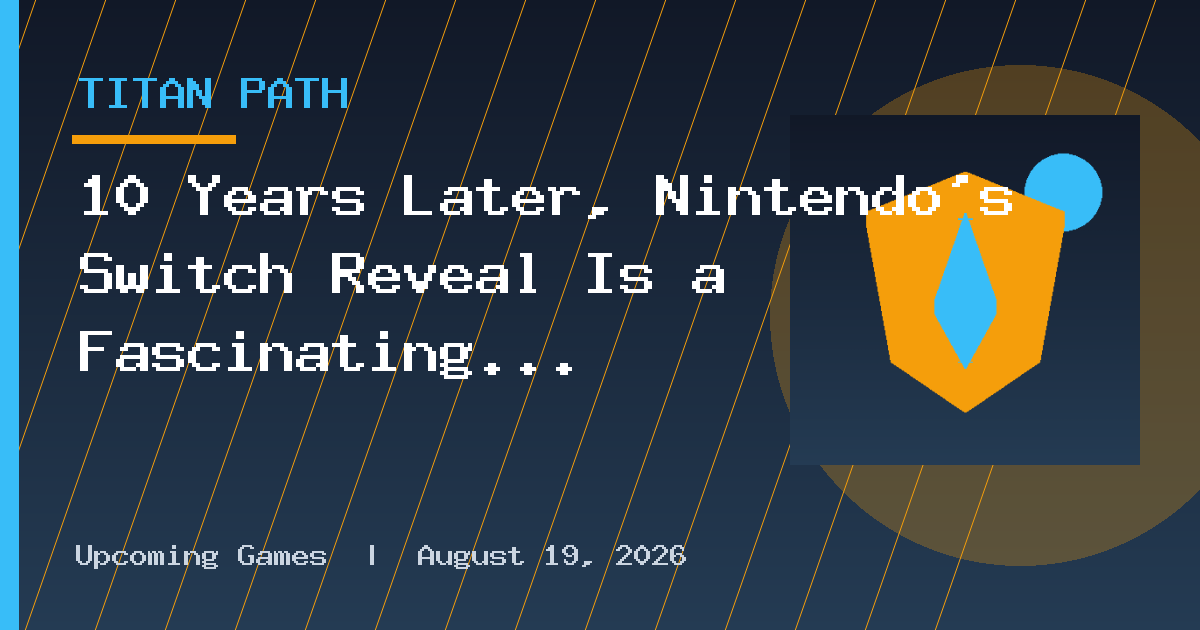 10 Years Later, Nintendo's Switch Reveal Is a Fascinating Time Capsule