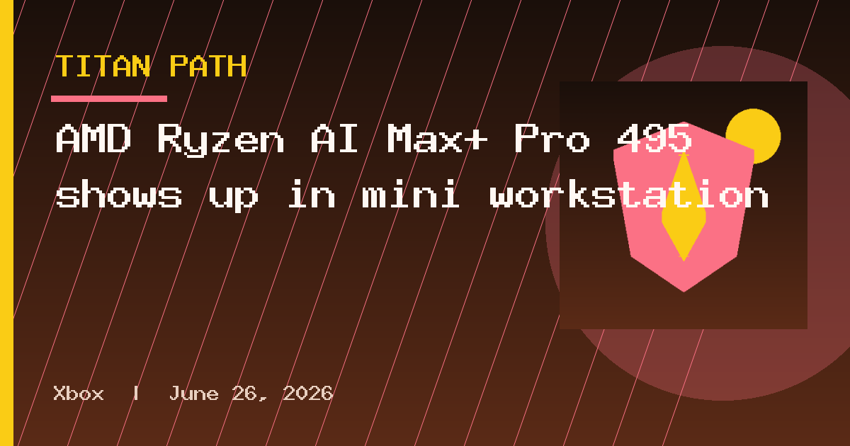 AMD Ryzen AI Max+ Pro 495 shows up in mini workstation