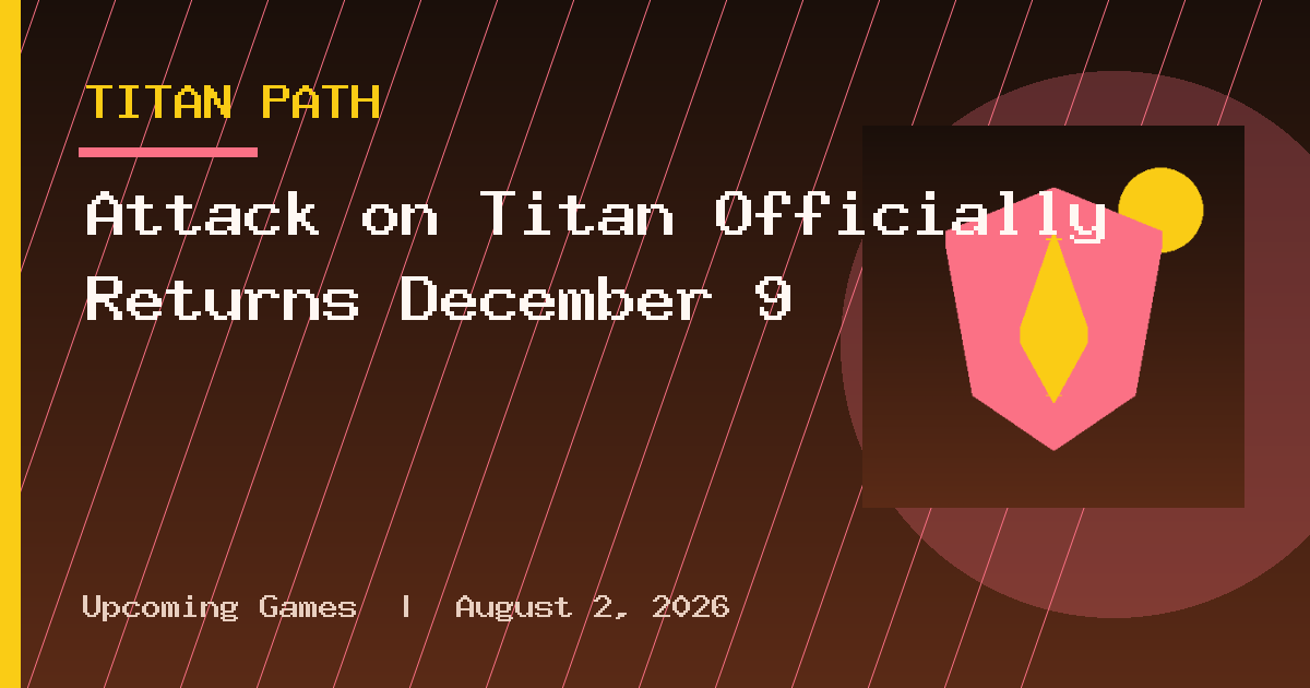 Attack on Titan Officially Returns December 9