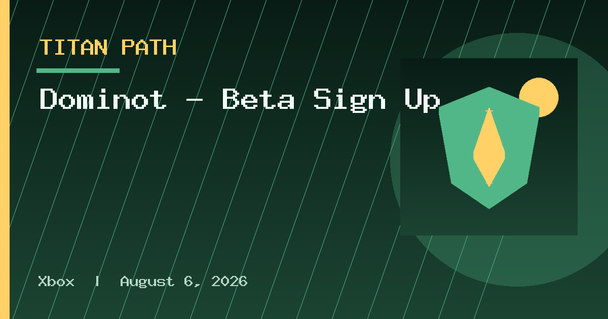 Dominot – Beta Sign Up