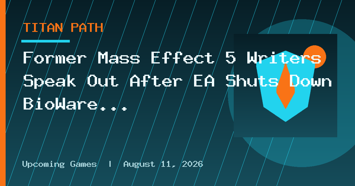 Former Mass Effect 5 Writers Speak Out After EA Shuts Down BioWare