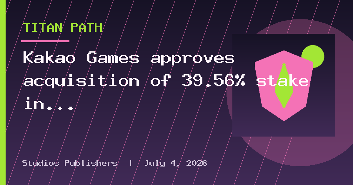 Kakao Games approves acquisition of 39.56% stake in ME2ON