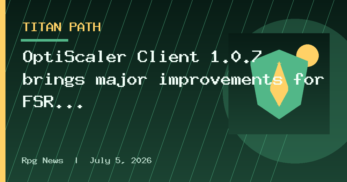 OptiScaler Client 1.0.7 brings major improvements for FSR 4 and improved