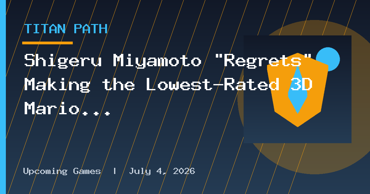 Shigeru Miyamoto "Regrets" Making the Lowest-Rated 3D Mario Game on Metacritic