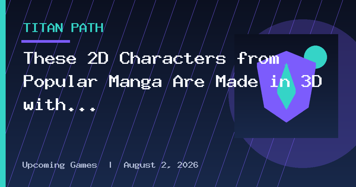 These 2D Characters from Popular Manga Are Made in 3D with Blender