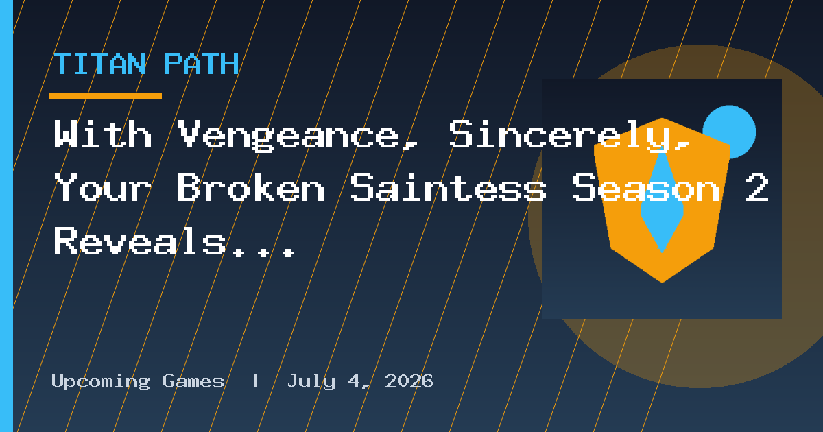 With Vengeance, Sincerely, Your Broken Saintess Season 2 Reveals Theme Song